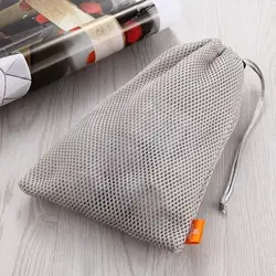 1pcs Nylon Drawstring Storage Bag Multi-Functional Mesh Mobile Phone Data Cable Charger Storage Pouch Bag Portable Organizer