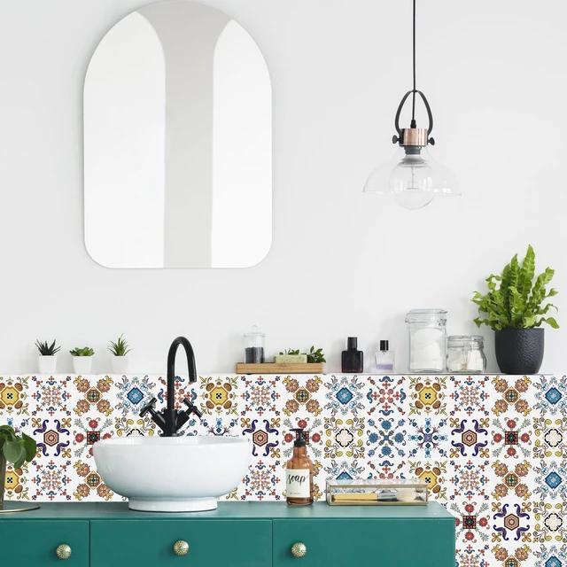 24pcs/set Light Color Tiles Sticker Wall Stickers Kitchen Bathroom Home Renovation Wallpaper Waterproof Self-adhesive Wall Decal 5 24pcs/set Light Color Tiles Sticker Wall Stickers Kitchen Bathroom Home Renovation Wallpaper Waterproof Self-adhesive Wall Decal 5