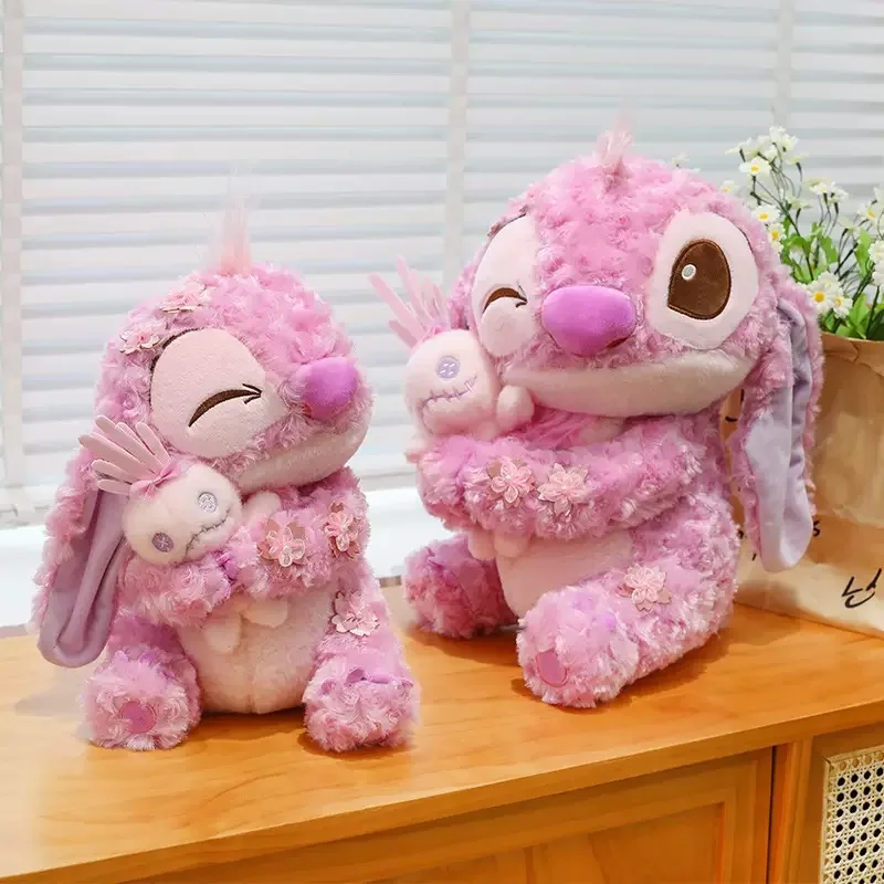 Disney Purple Curly Stitch Little Golden Cherry Blossom Stitch Doll Plush Hug Doll Star Baby Redeem Doll Giftsts