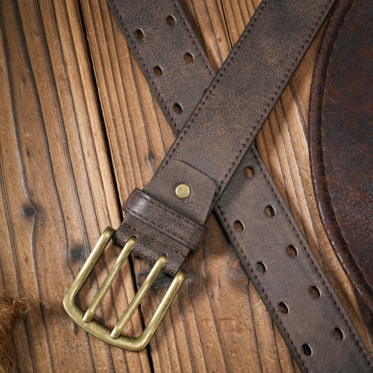 Vintage-Gürtel aus PU-Leder mit Legierungsschnalle, Unisex für Männer und Frauen, um ein personalisiertes Modeaccessoire im Western-Stil zu schaffen – Detail 6
