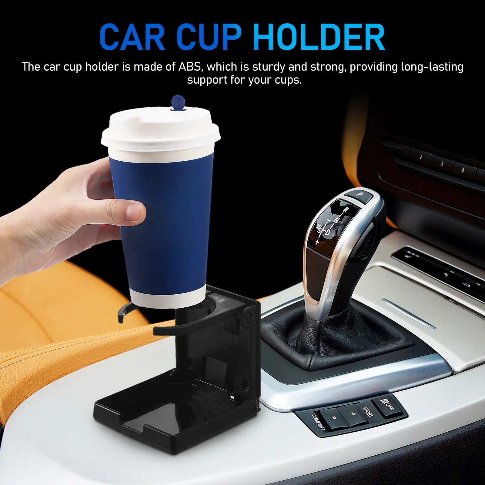 

2Pcs Car Cup Holder Set Universal Adjustable Automotive Drink Holder for Water Bottle Coffee Cup Car Interior Accessory