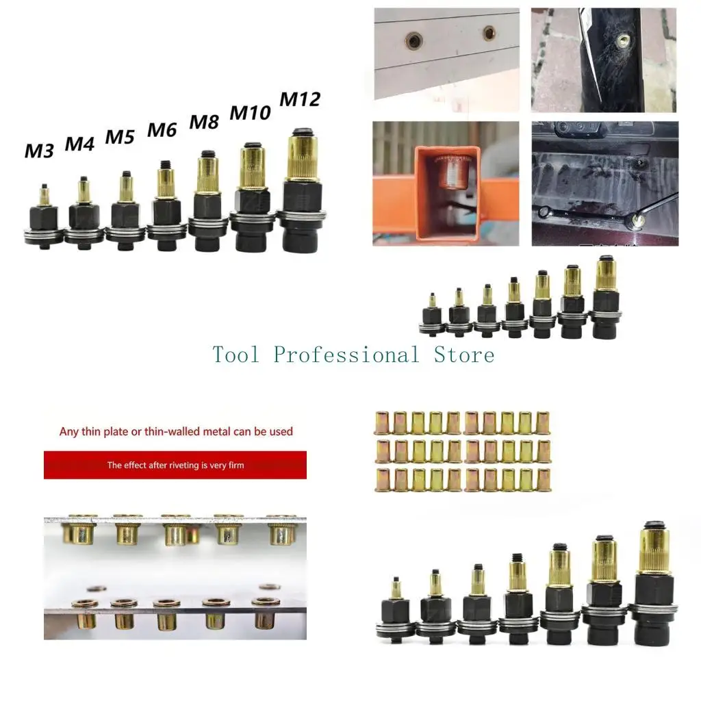 

57QF Rivet Nut Tool Drill Adapter Simple Installation Hand Rivet Nut Manual Riveter Nut Tool Accessory For Secure Fastening