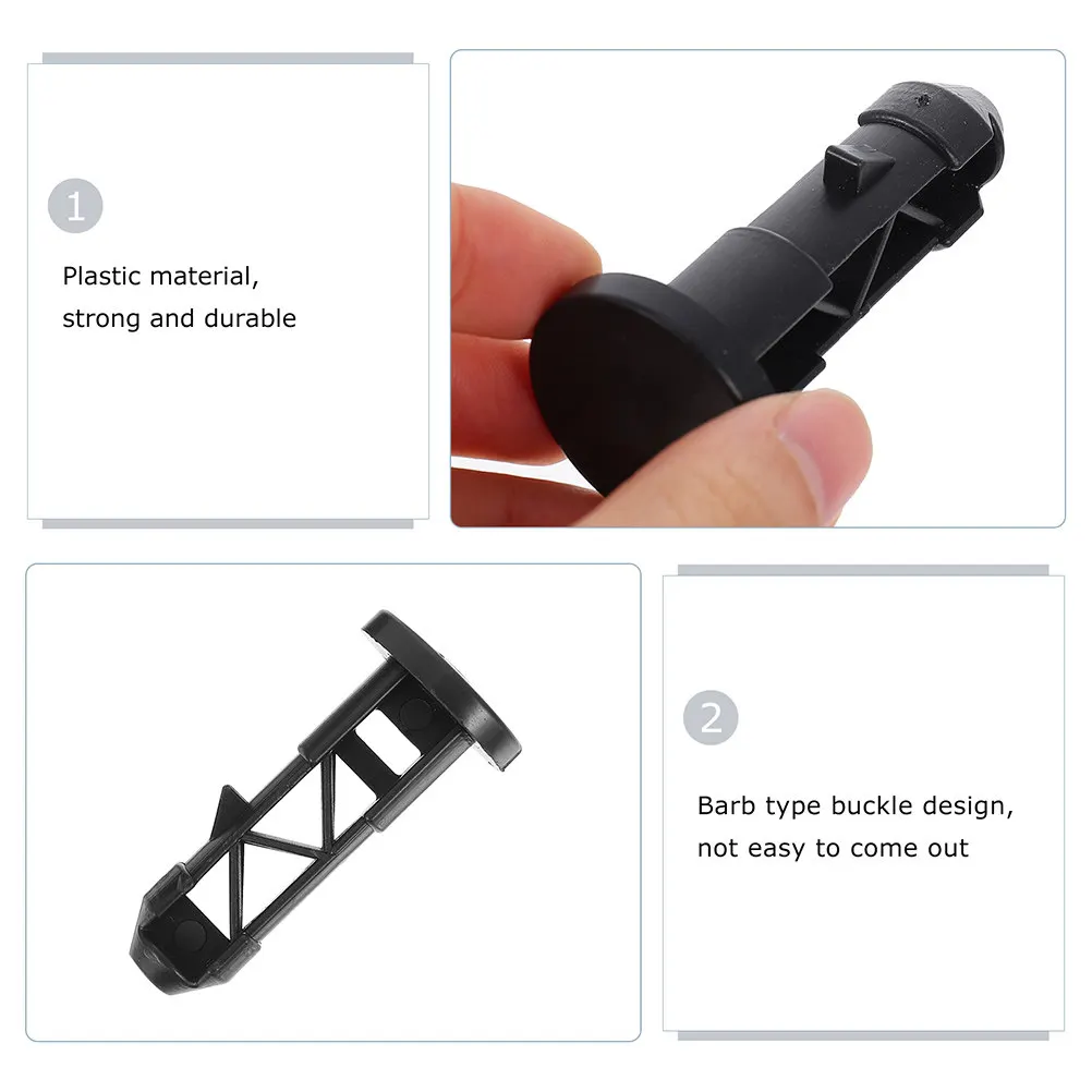 6 Pcs Trash Can Spare Parts Latch Hinges Push Button Foot Catch for Trashcan Garbage Lock Clip