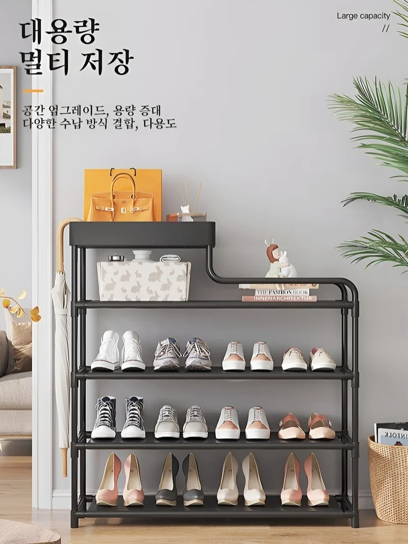 Multi-storage shelf space-saving indoor shoe shelf rental Necessalized shoe cabinet narrow shoe cabinet