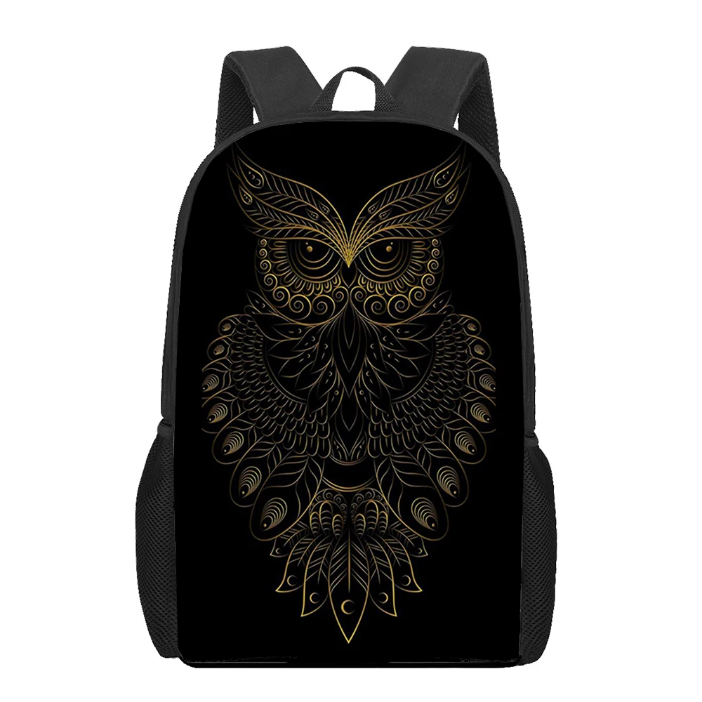 Animal corujas sacos de escola para meninos meninas impressão 3d mochila escolar crianças saco do jardim de infância mochila dos homens criança grande capacidade mochila