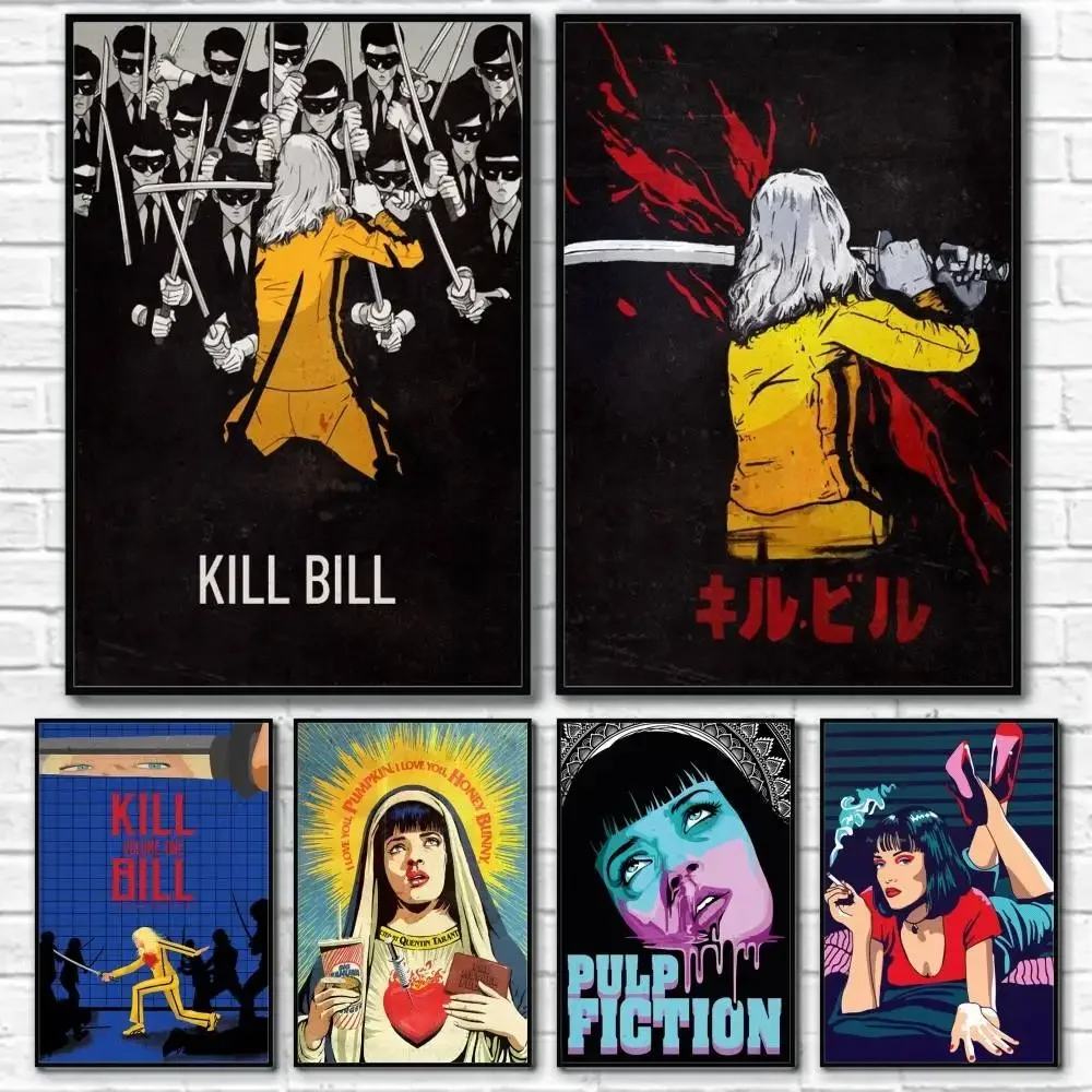 Kill Bill Pulp Fiction Artwork Poster Water Proof Paper Print Room Decor Stickers Art Wall Decoration Bedroom Living Room
