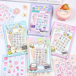 40 stickers + 8 PET/1set-Korean sticker book Kawaii self-adhesive, cartoon doll/small object pattern, DIY bullet journal/scrapbo