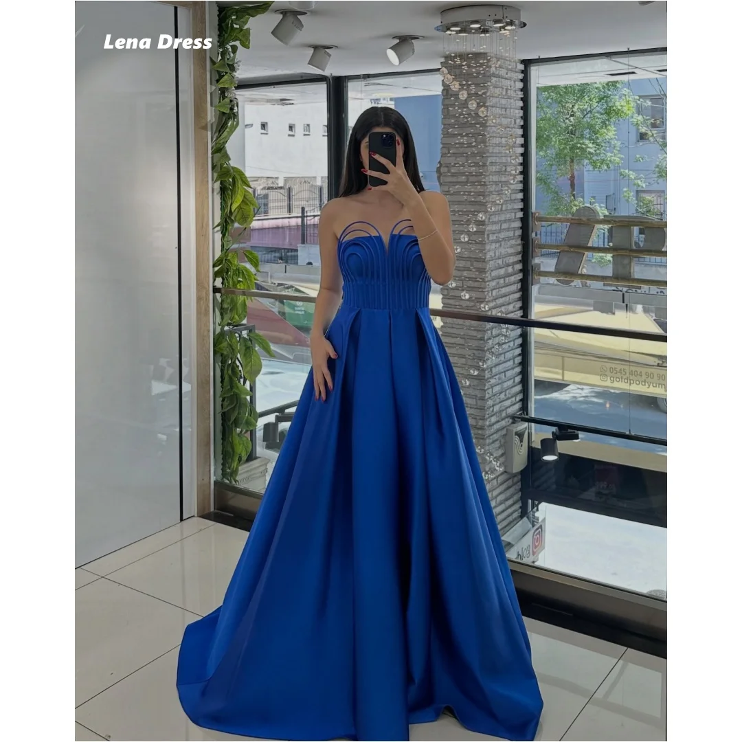 

Lena Satin Cloth Elegant Party Dresses for Wedding Woman Sleeveless Luxurious Women's Evening Dresses Luxury 2025 Custom Made