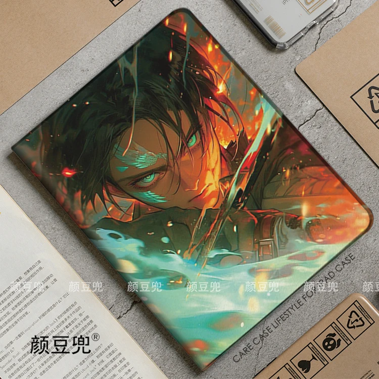 Attack on Titan Anime Levi Case For iPad Air 4 5 10.9 Mini5 6 for 2022 Pro 12.9 Case Luxury Silicone For iPad Air 2 3 For Pro 11