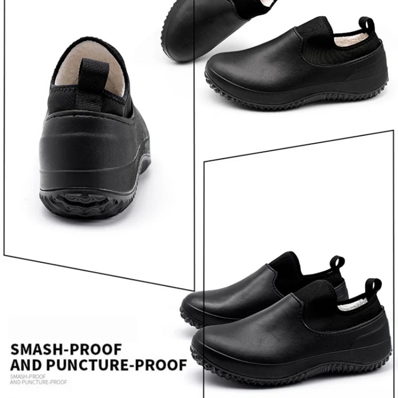 أحذية عمل المطبخ المقاومة للماء للرجال، أحذية الشيف المقاومة للزيت، أحذية المطر الناعمة والمريحة للجنسين، أحذية قطنية مقاس كبير