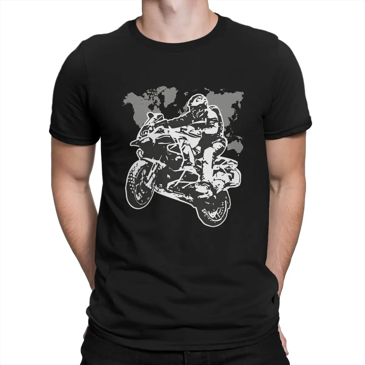 MOTOR ADVENTURE Men TShirt GS Crewneck Tops 100% Cotton T Shirt Funny Top Quality Birthday Gifts