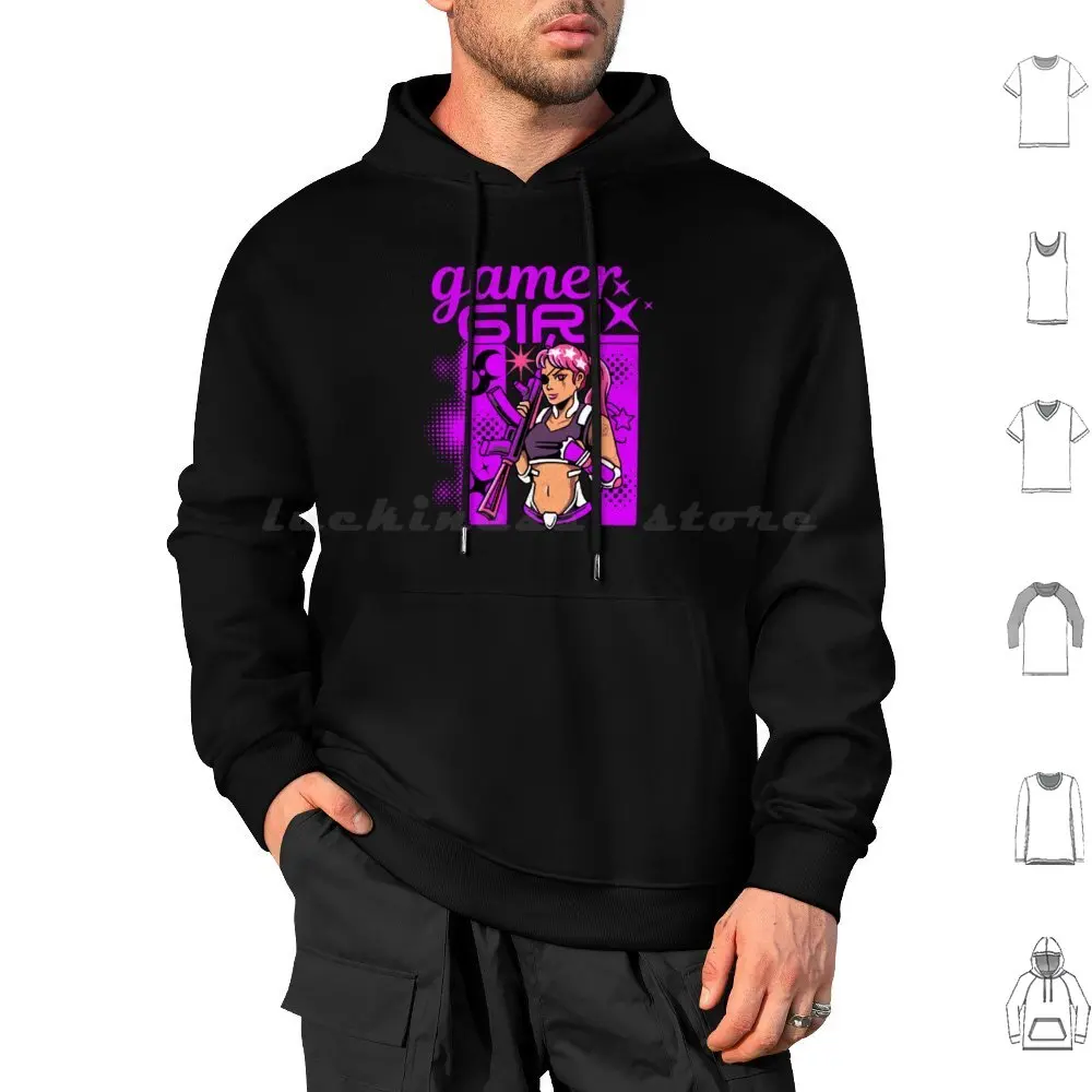 

Gamer Girl-Y2k Design-Pink Power Толстовки с длинными рукавами Gamer Girl Who Game Gamer Lets Play Y2k Pink Pink Power Girl
