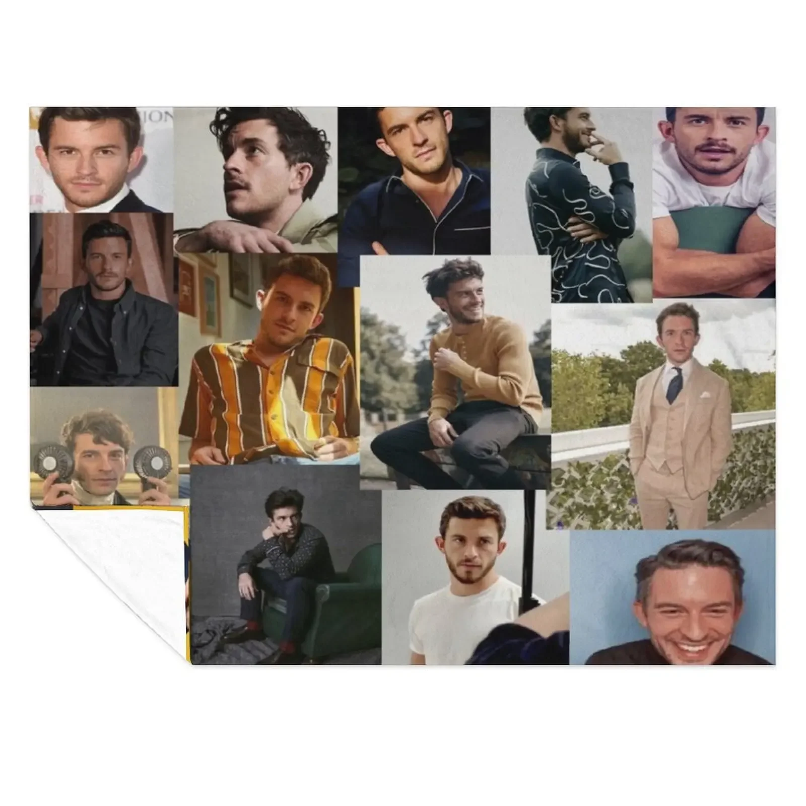 

Jonathan Bailey pic collage Throw Blanket Weighted Decoratives Sofas Luxury Throw Blankets