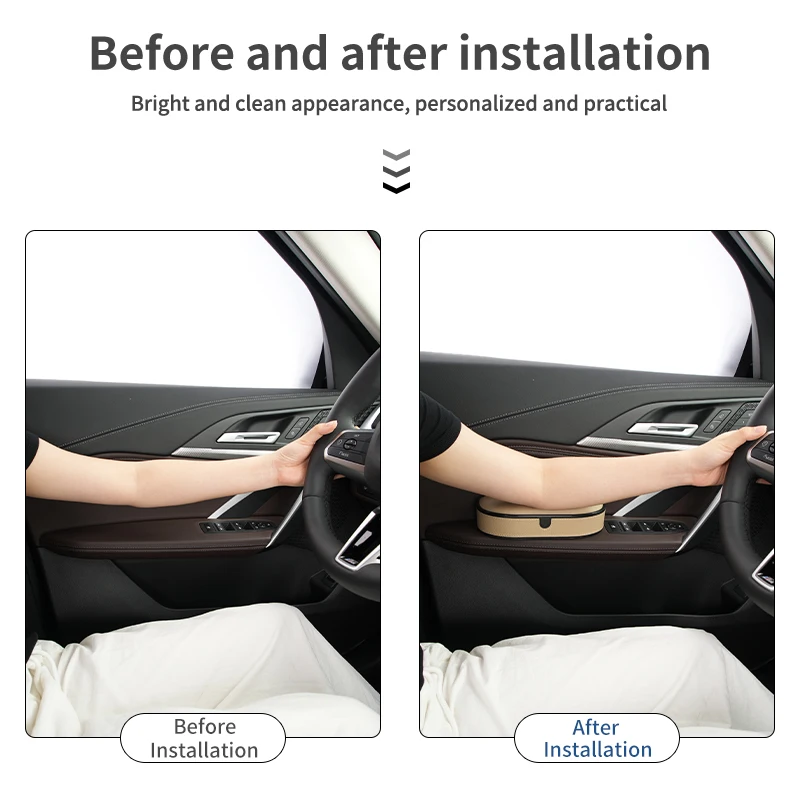 Car Decal Door Armrest Elbow Rest Storage Box Elbow Support Pad For Lada Niva Vesta Samara Kalina Priora Xray Granta