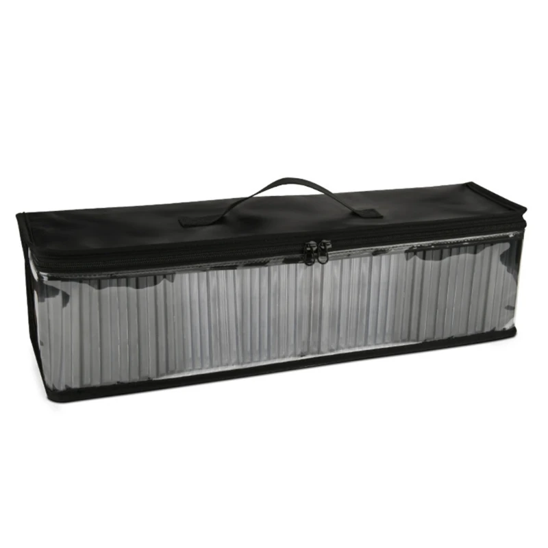 

Disc Carrying Pouches Clear Solid TPU Disc Storage Bag Zippers Handle for Travel D46B