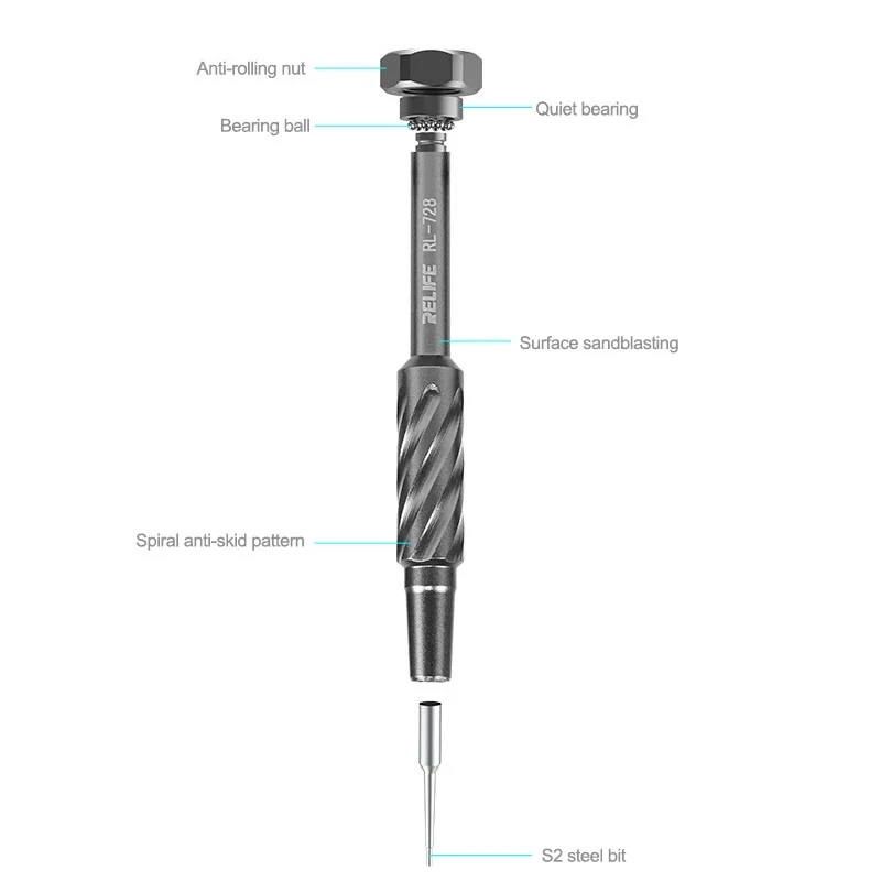 RL-728 High Hardness Alloy Steel Extra Hard Bits Screwdriver For Mobile Phone Disassembly Opening Special Repair Tool