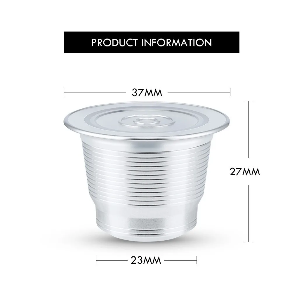 

Stainless Steel Reusable Coffee Capsule Pods Single Hole Refillable Nespresso Coffee Filter Cup Tamper Espresso Accessories