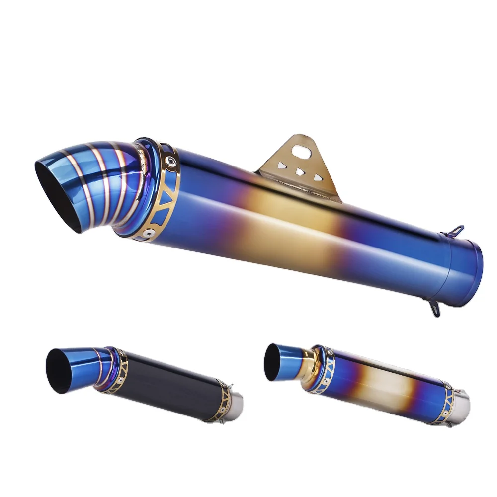 

Intelligent Library 51mm Racing Motorcycle Exhaust Muffler GP Project Universal Sports Bicycle Muffler New 76 Tube PCX125 PCX250