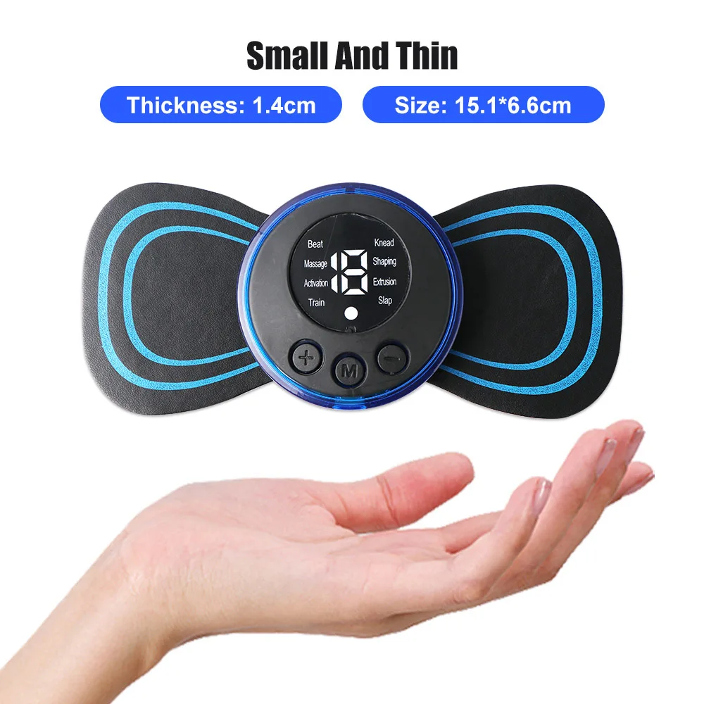 EMS Electric Neck Massager Lcd Display Cervical Massage Patch Low Frequency Pulse Muscle Stimulator Pain Relief Relaxation Tools