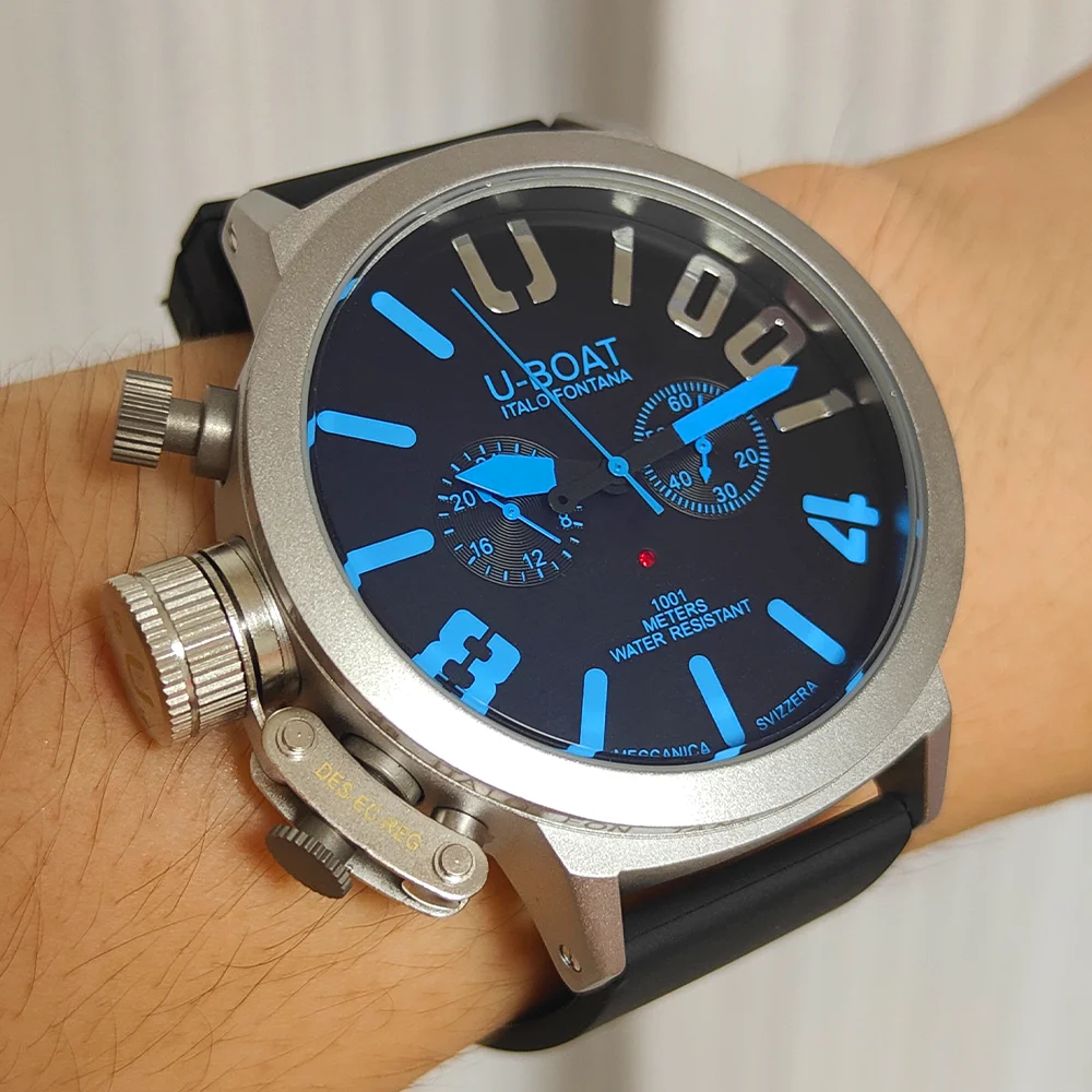 Mode Luxuriöse U-BOAT Marke Genf Uhren Für Herren Multifunktions Chronograph Armbanduhr Business