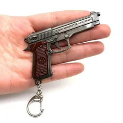 Mini pistolet Model materiału ze stopu metalu fajny brelok pistoletowy Akcesoria męskie dla dzieci