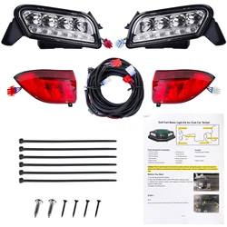 Golf Cart LED Headlight & Tail Light Kit for Club Car Tempo Gas and Electric Models