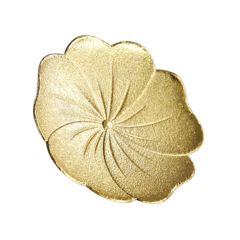 

Copper Alloy Coaster Set Teacup Mat Leaf Design Heat Resistant Anti Skid Kitchen Bar Home Decor Metal Cup Pad Table Mat