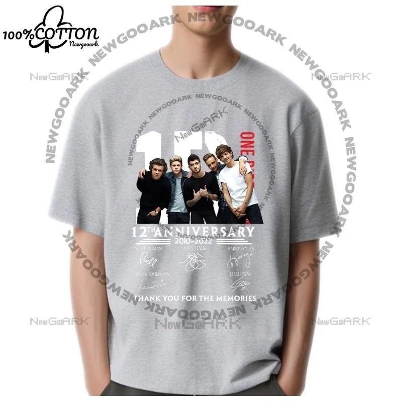 One Music Direction 10Th Anniversary Thank You For The Memories cotton comfortable short sleeve top Fashion Tee Print