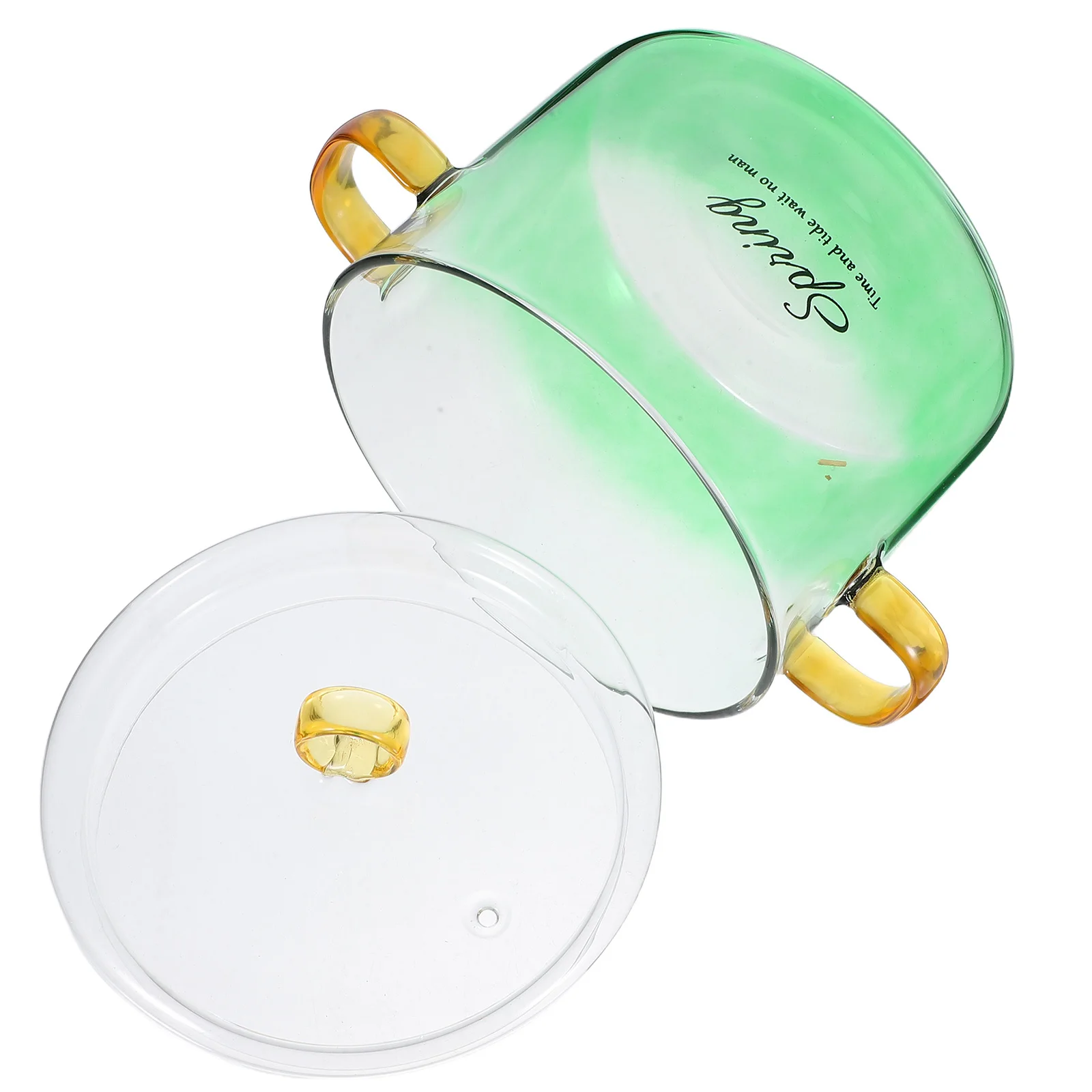 

Glass Double Handle Stew Pot Clear Lid Heat Resistant for Soup Noodle Milk Pasta Cooking 1500ml Heat Resistant Glass Pot
