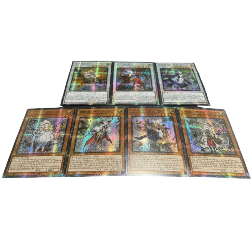 Yu-Gi-Oh! Flash Card Rciela Elzette Silvy Astellar of The White Forest Diy Gauze Series Action Toy Figures Anime Game Collection