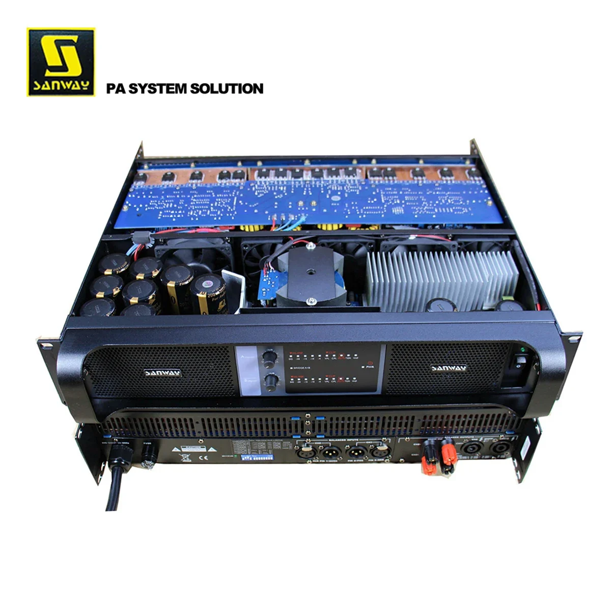 SA-9K 9000W Dual Channel Professional Audio Studio Amplifier Compact Design for Video & Lighting Professionals