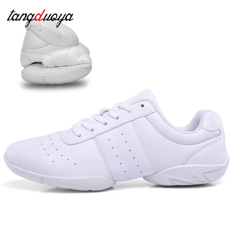 Sepatu dansa Wanita Pria Wanita Modern lembut sol luar Sneakers Jazz sepatu aerobik sejuk ringan wanita menari kebugaran olahraga