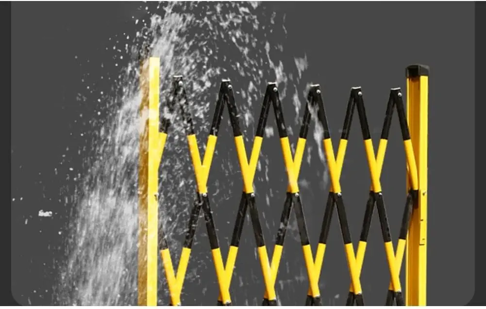 Expandable Metal Barricade, Mobile Safety Barrier Gate, Retractable Traffic Fence, Easy to Move Driveway for Work Zones