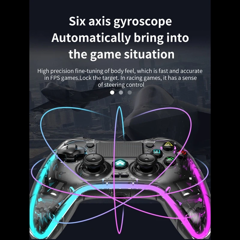 트리거 게임 컨트롤러 조이스틱 무선 게임패드 스위치/PS4/PS3/PC 모바일폰용