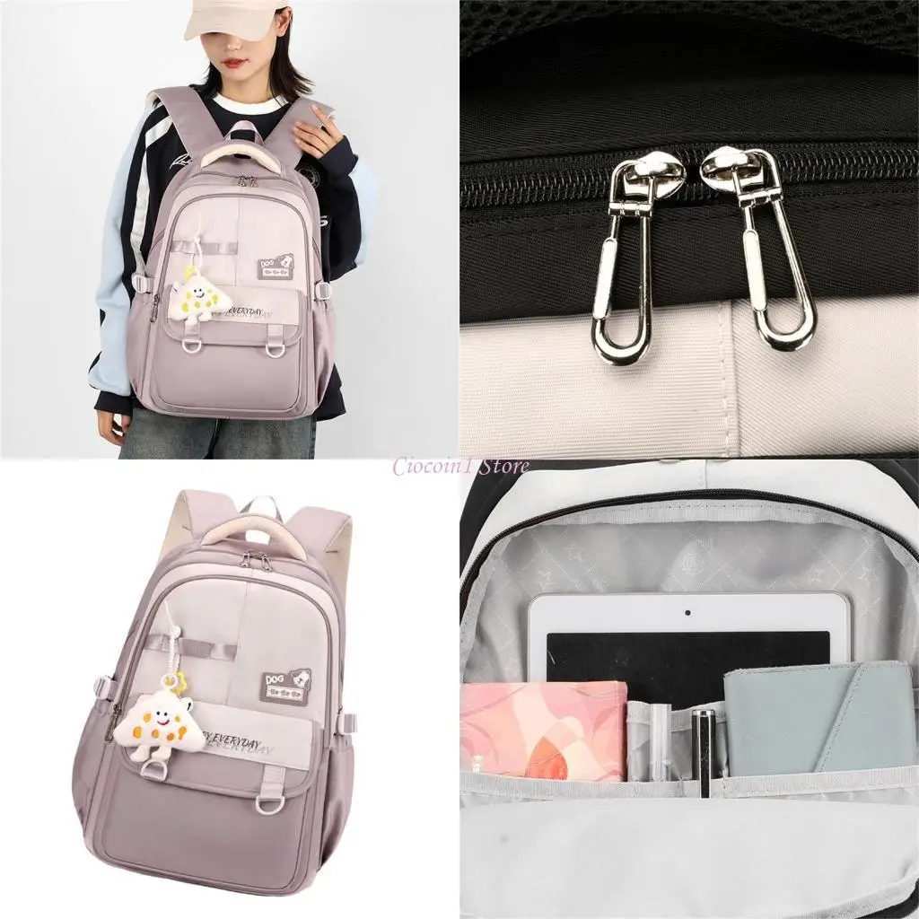 

Y1UB Модный эстетический рюкзак Большая школьная сумка для средней школы и университетских девушек