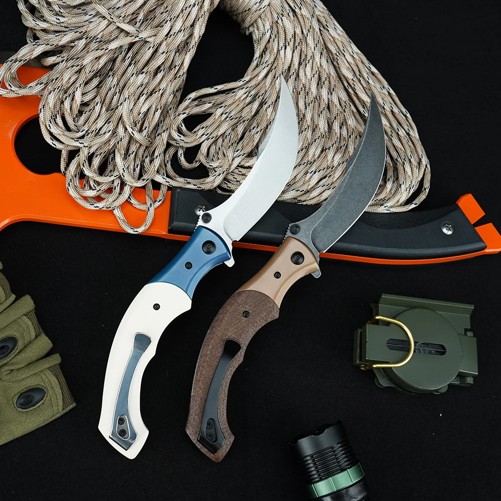 

CR 7471 Folding Pocket Knife 8Cr13Mov Blade Outdoor Camping Hunting Knife EDC Survival Self-defense Rescue Tool Knives Gift