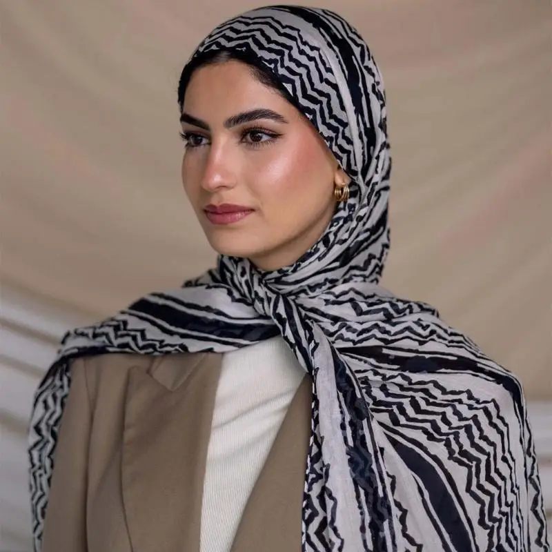 

Women Kaftan Hijabs Scarf Printed Shawl Abaya Headscarf Turban Headcover Y08E