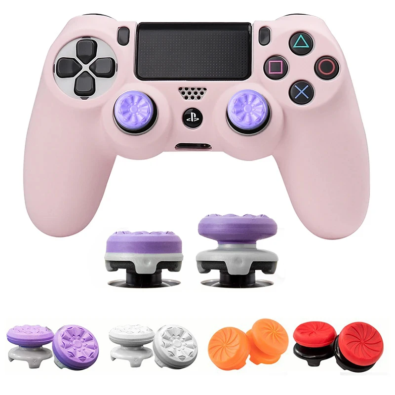 2 unids/set tapas extensoras de agarre de mano para PlayStation 4 PS5 tapas extensoras de basculante cubiertas de tiro alto/bajo para controlador PS4 PS5