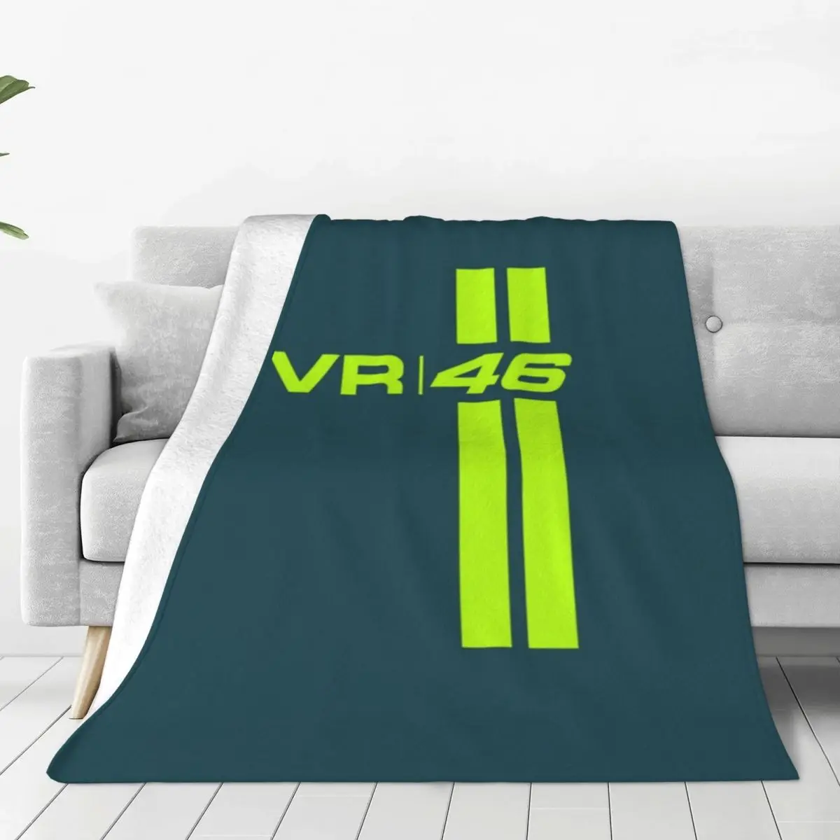 Valentino Rossi 46 cobertores de flanela macia e quente, cama para cama, sala de estar, piquenique, viagem, sofá para casa