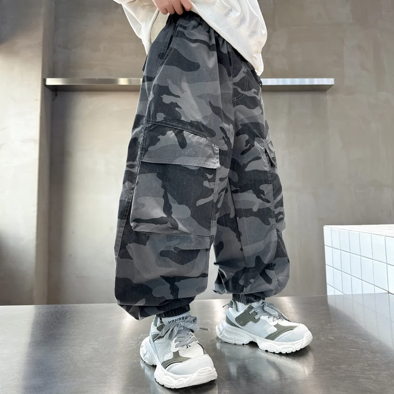 2025 الصيف الفتيان السراويل رقيقة الأطفال السراويل مقاومة البعوض التجفيف السريع السراويل الطفل السراويل الرياضية السراويل التمويه #4