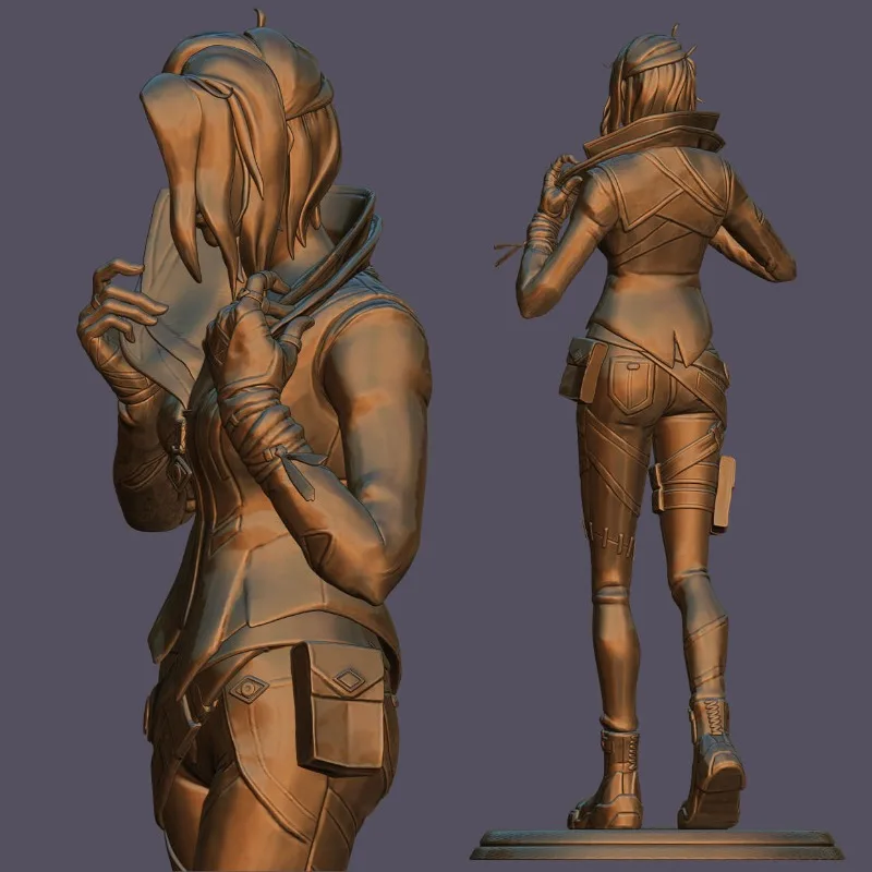 14 سنتيمتر 18 سنتيمتر 23 سنتيمتر Valorant Kuroyume ثلاثية الأبعاد الطباعة الراتنج نماذج بيضاء لتقوم بها بنفسك التلوين الجمعية التماثيل نماذج المفككة وغير مصبوغ #3