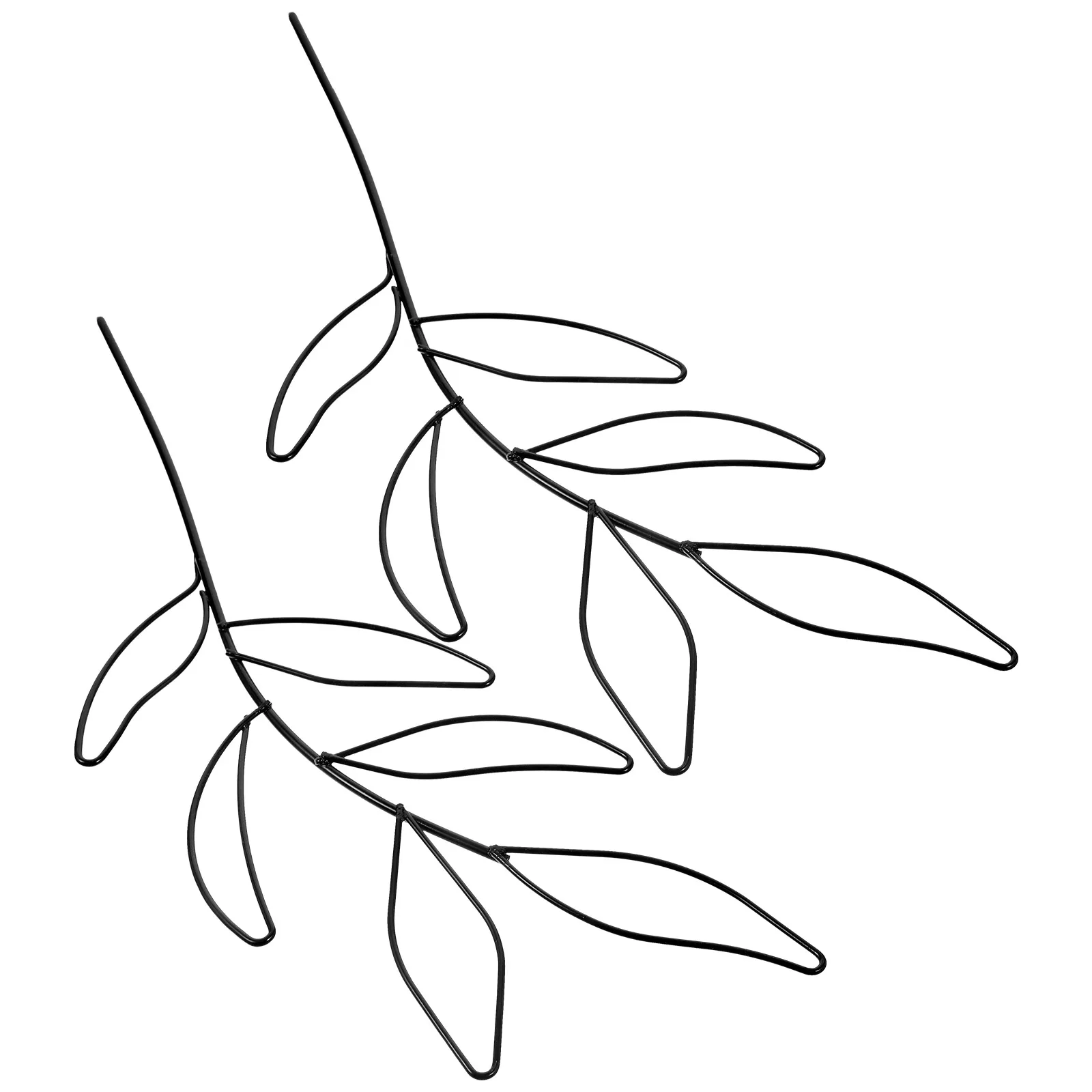 

Green Plant Climbing Frame Garden Vines Trellis for Potted Plants Flowers Support Stakes Small Leaf Shape Holder