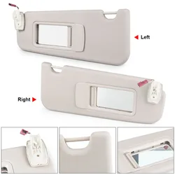 51167248857 51167248858 Beige Car Right Driver&Left Passenger Sun Visors With Mirror&Light For BMW 5 SERIES F10 F11 F18 11-15