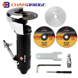 3inch Mini Pneumatic Metal Cutting Machine Air Cut Off Tool Set Air Angle Die Grinder With Saw Blade Cut Off Wheel 20000rpm