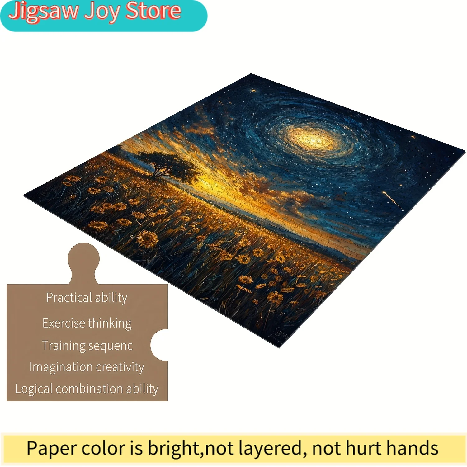 

Пазл для всей семьи - Звездная ночь с падающими звездами - Идеально подходящие деревянные элементы для творчества