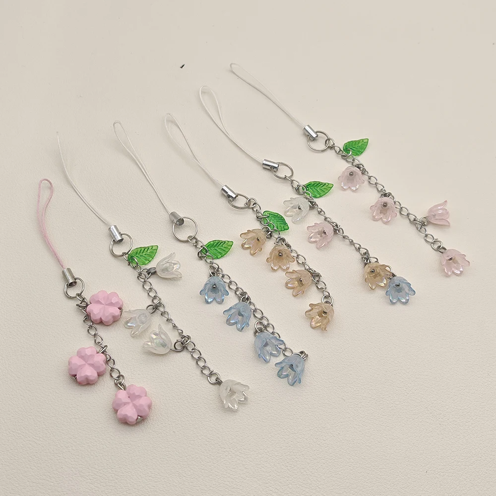 

Оригинальные подвески для телефона с цветком, милые чехлы Y2K, аксессуары для ключей для iP 15, школьная сумка, наушники Airpods, новинка в Корее