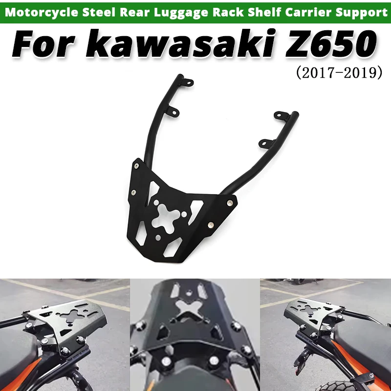 

For Kawasaki Z650 2017-2019 Motorcycle Steel Rear Luggage Rack Shelf Carrier Support slip on Kawasaki Z-650 650 Z 2017 2018 2019