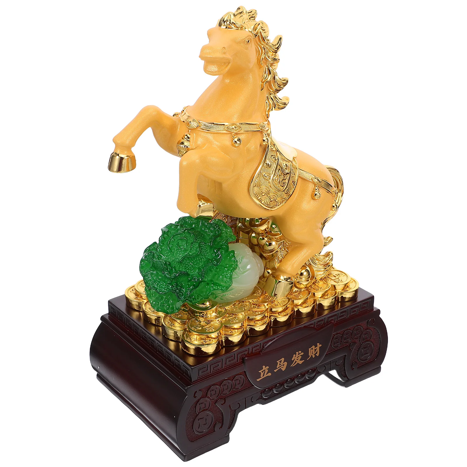 

Standing Resin Chinese Zodiac Horse Statue Feng Shui Wealth Ornament New Year Desktop Decoration 2026 Horse Fortune Sculpture
