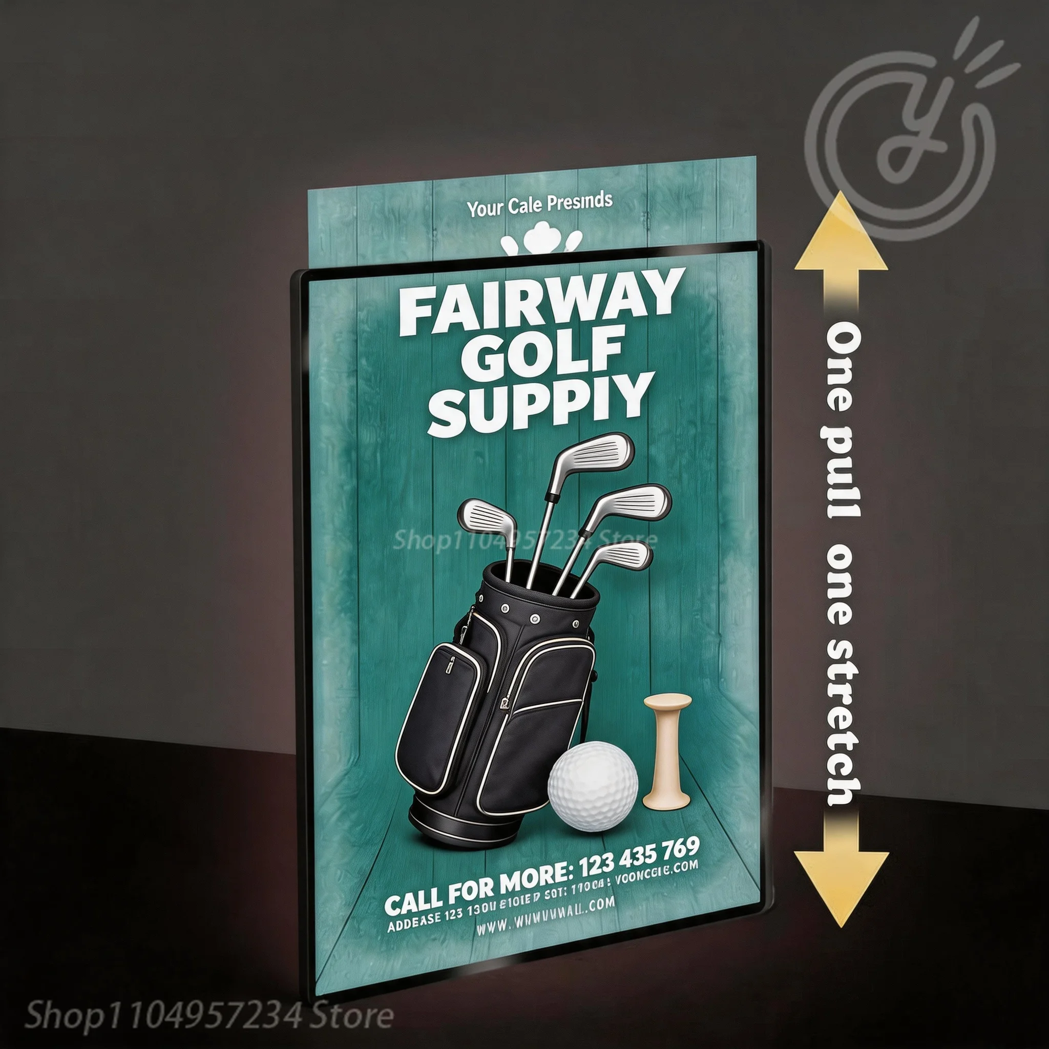 custom-pull-slide-led-poster-light-sign-fairway-golf-supply-snap-frame-light-box-indoor-illuminated-advertising-display