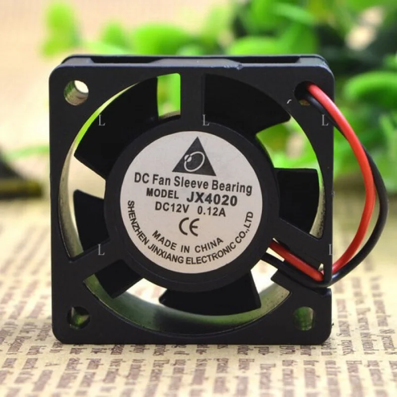 

L 1 pcs JX4020 DC 12V 0.12A 4020 4cm 2-wire mute cooling fan # A6–37